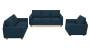 Apollo Sofa Set (Indigo Blue, Fabric Sofa Material, Regular Sofa Size, Soft Cushion Type, Regular Sofa Type, Master Sofa Component, Regular Back Type, Regular Back Height) by Urban Ladder - - 174843
