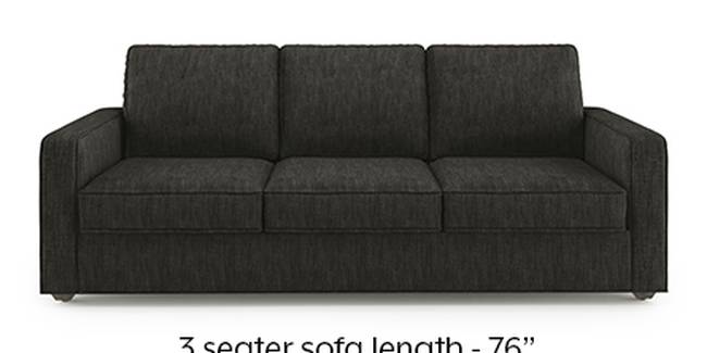 Apollo Sofa Set (Fabric Sofa Material, Regular Sofa Size, Soft Cushion Type, Regular Sofa Type, Master Sofa Component, Graphite Grey, Regular Back Type, Regular Back Height)