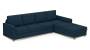 Apollo Sofa Set (Indigo Blue, Fabric Sofa Material, Compact Sofa Size, Soft Cushion Type, Sectional Sofa Type, Sectional Master Sofa Component, Regular Back Type, Regular Back Height) by Urban Ladder - - 175187