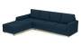 Apollo Sofa Set (Indigo Blue, Fabric Sofa Material, Compact Sofa Size, Soft Cushion Type, Sectional Sofa Type, Sectional Master Sofa Component, Regular Back Type, Regular Back Height) by Urban Ladder - - 175188