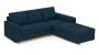 Apollo Sofa Set (Indigo Blue, Fabric Sofa Material, Compact Sofa Size, Soft Cushion Type, Sectional Sofa Type, Sectional Master Sofa Component, Regular Back Type, Regular Back Height) by Urban Ladder - - 175191
