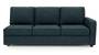 Apollo Sofa Set (Indigo Blue, Fabric Sofa Material, Compact Sofa Size, Soft Cushion Type, Sectional Sofa Type, Left Aligned 3 Seater Sofa Component, Regular Back Type, Regular Back Height) by Urban Ladder - - 175193