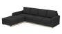 Apollo Sofa Set (Fabric Sofa Material, Compact Sofa Size, Soft Cushion Type, Sectional Sofa Type, Sectional Master Sofa Component, Graphite Grey, Regular Back Type, Regular Back Height) by Urban Ladder - - 175226