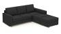 Apollo Sofa Set (Fabric Sofa Material, Compact Sofa Size, Soft Cushion Type, Sectional Sofa Type, Sectional Master Sofa Component, Graphite Grey, Regular Back Type, Regular Back Height) by Urban Ladder - - 175229