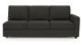 Apollo Sofa Set (Fabric Sofa Material, Compact Sofa Size, Soft Cushion Type, Sectional Sofa Type, Left Aligned 3 Seater Sofa Component, Graphite Grey) by Urban Ladder