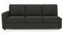 Apollo Sofa Set (Fabric Sofa Material, Compact Sofa Size, Soft Cushion Type, Sectional Sofa Type, Right Aligned 3 Seater Sofa Component, Graphite Grey, Regular Back Type, Regular Back Height) by Urban Ladder - - 175232