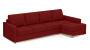 Apollo Sofa Set (Fabric Sofa Material, Compact Sofa Size, Soft Cushion Type, Sectional Sofa Type, Sectional Master Sofa Component, Salsa Red, Regular Back Type, Regular Back Height) by Urban Ladder - - 175299