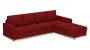 Apollo Sofa Set (Fabric Sofa Material, Compact Sofa Size, Soft Cushion Type, Sectional Sofa Type, Sectional Master Sofa Component, Salsa Red, Regular Back Type, Regular Back Height) by Urban Ladder - - 175301