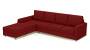 Apollo Sofa Set (Fabric Sofa Material, Compact Sofa Size, Soft Cushion Type, Sectional Sofa Type, Sectional Master Sofa Component, Salsa Red, Regular Back Type, Regular Back Height) by Urban Ladder - - 175302