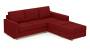 Apollo Sofa Set (Fabric Sofa Material, Compact Sofa Size, Soft Cushion Type, Sectional Sofa Type, Sectional Master Sofa Component, Salsa Red, Regular Back Type, Regular Back Height) by Urban Ladder - - 175305