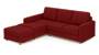 Apollo Sofa Set (Fabric Sofa Material, Compact Sofa Size, Soft Cushion Type, Sectional Sofa Type, Sectional Master Sofa Component, Salsa Red, Regular Back Type, Regular Back Height) by Urban Ladder - - 175306