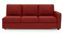 Apollo Sofa Set (Fabric Sofa Material, Compact Sofa Size, Soft Cushion Type, Sectional Sofa Type, Left Aligned 3 Seater Sofa Component, Salsa Red, Regular Back Type, Regular Back Height) by Urban Ladder - - 175307