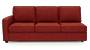 Apollo Sofa Set (Fabric Sofa Material, Compact Sofa Size, Soft Cushion Type, Sectional Sofa Type, Right Aligned 3 Seater Sofa Component, Salsa Red, Regular Back Type, Regular Back Height) by Urban Ladder - - 175308