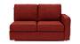 Apollo Sofa Set (Fabric Sofa Material, Compact Sofa Size, Soft Cushion Type, Sectional Sofa Type, Left Aligned 2 Seater Sofa Component, Salsa Red, Regular Back Type, Regular Back Height) by Urban Ladder - - 175309