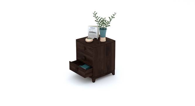 Magellan Bedside Table (Mahogany Finish) by Urban Ladder - Design 1 Half View - 176009