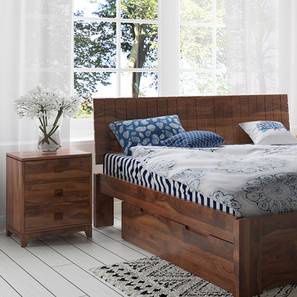 Bedside Tables Design Magellan Solid Wood Bedside Table in Teak Finish