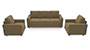 Apollo Sofa Set (Fabric Sofa Material, Compact Sofa Size, Soft Cushion Type, Regular Sofa Type, Master Sofa Component, Fawn Velvet, Regular Back Type, Regular Back Height) by Urban Ladder - - 177446