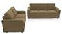 Apollo Sofa Set (Fabric Sofa Material, Compact Sofa Size, Soft Cushion Type, Regular Sofa Type, Master Sofa Component, Fawn Velvet, Regular Back Type, Regular Back Height) by Urban Ladder - - 177448