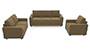 Apollo Sofa Set (Fabric Sofa Material, Compact Sofa Size, Soft Cushion Type, Regular Sofa Type, Master Sofa Component, Fawn Velvet, Regular Back Type, Regular Back Height) by Urban Ladder - - 177450