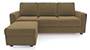 Apollo Sofa Set (Fabric Sofa Material, Compact Sofa Size, Soft Cushion Type, Regular Sofa Type, Master Sofa Component, Fawn Velvet, Regular Back Type, Regular Back Height) by Urban Ladder - - 177454