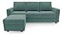 Apollo Sofa Set (Fabric Sofa Material, Compact Sofa Size, Soft Cushion Type, Regular Sofa Type, Master Sofa Component, Dusty Turquoise Velvet) by Urban Ladder