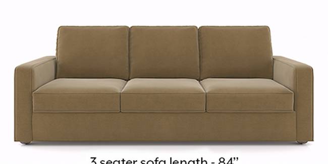 Apollo Sofa Set (Fabric Sofa Material, Regular Sofa Size, Soft Cushion Type, Regular Sofa Type, Master Sofa Component, Fawn Velvet, Regular Back Type, Regular Back Height)
