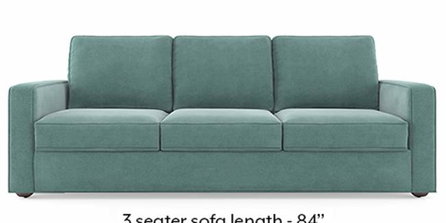 Apollo Sofa Set (Fabric Sofa Material, Regular Sofa Size, Soft Cushion Type, Regular Sofa Type, Master Sofa Component, Dusty Turquoise Velvet, Regular Back Type, Regular Back Height)
