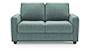 Apollo Sofa Set (Fabric Sofa Material, Regular Sofa Size, Soft Cushion Type, Regular Sofa Type, Individual 2 Seater Sofa Component, Dusty Turquoise Velvet) by Urban Ladder