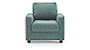 Apollo Sofa Set (Fabric Sofa Material, Regular Sofa Size, Soft Cushion Type, Regular Sofa Type, Individual 1 Seater Sofa Component, Dusty Turquoise Velvet) by Urban Ladder