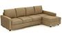 Apollo Sofa Set (Fabric Sofa Material, Compact Sofa Size, Soft Cushion Type, Sectional Sofa Type, Sectional Master Sofa Component, Fawn Velvet, Regular Back Type, Regular Back Height) by Urban Ladder - Design 1 - 178153
