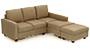 Apollo Sofa Set (Fabric Sofa Material, Compact Sofa Size, Soft Cushion Type, Sectional Sofa Type, Sectional Master Sofa Component, Fawn Velvet, Regular Back Type, Regular Back Height) by Urban Ladder - Design 1 - 178159