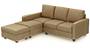 Apollo Sofa Set (Fabric Sofa Material, Compact Sofa Size, Soft Cushion Type, Sectional Sofa Type, Sectional Master Sofa Component, Fawn Velvet, Regular Back Type, Regular Back Height) by Urban Ladder - Design 1 - 178160