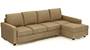 Apollo Sofa Set (Fabric Sofa Material, Regular Sofa Size, Soft Cushion Type, Sectional Sofa Type, Sectional Master Sofa Component, Fawn Velvet, Regular Back Type, Regular Back Height) by Urban Ladder - Design 1 - 178231
