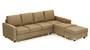Apollo Sofa Set (Fabric Sofa Material, Regular Sofa Size, Soft Cushion Type, Sectional Sofa Type, Sectional Master Sofa Component, Fawn Velvet, Regular Back Type, Regular Back Height) by Urban Ladder - Design 1 - 178233