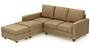 Apollo Sofa Set (Fabric Sofa Material, Regular Sofa Size, Soft Cushion Type, Sectional Sofa Type, Sectional Master Sofa Component, Fawn Velvet, Regular Back Type, Regular Back Height) by Urban Ladder - Design 1 - 178238