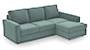 Apollo Sofa Set (Fabric Sofa Material, Regular Sofa Size, Soft Cushion Type, Sectional Sofa Type, Master Sofa Component, Dusty Turquoise Velvet) by Urban Ladder