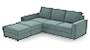 Apollo Sofa Set (Fabric Sofa Material, Regular Sofa Size, Soft Cushion Type, Sectional Sofa Type, Master Sofa Component, Dusty Turquoise Velvet) by Urban Ladder