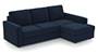 Apollo Sofa Set (Fabric Sofa Material, Compact Sofa Size, Soft Cushion Type, Sectional Sofa Type, Sectional Master Sofa Component, Sea Port Blue Velvet, Regular Back Type, Regular Back Height) by Urban Ladder - - 178463