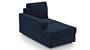 Apollo Sofa Set (Fabric Sofa Material, Compact Sofa Size, Soft Cushion Type, Sectional Sofa Type, Left Aligned Chaise Sofa Component, Sea Port Blue Velvet, Regular Back Type, Regular Back Height) by Urban Ladder - - 178470