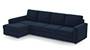 Apollo Sofa Set (Fabric Sofa Material, Regular Sofa Size, Soft Cushion Type, Sectional Sofa Type, Sectional Master Sofa Component, Sea Port Blue Velvet, Regular Back Type, Regular Back Height) by Urban Ladder - - 178497