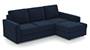 Apollo Sofa Set (Fabric Sofa Material, Regular Sofa Size, Soft Cushion Type, Sectional Sofa Type, Sectional Master Sofa Component, Sea Port Blue Velvet, Regular Back Type, Regular Back Height) by Urban Ladder - - 178500