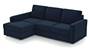 Apollo Sofa Set (Fabric Sofa Material, Regular Sofa Size, Soft Cushion Type, Sectional Sofa Type, Sectional Master Sofa Component, Sea Port Blue Velvet, Regular Back Type, Regular Back Height) by Urban Ladder - - 178501