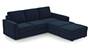 Apollo Sofa Set (Fabric Sofa Material, Regular Sofa Size, Soft Cushion Type, Sectional Sofa Type, Sectional Master Sofa Component, Sea Port Blue Velvet, Regular Back Type, Regular Back Height) by Urban Ladder - - 178502