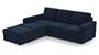 Apollo Sofa Set (Fabric Sofa Material, Regular Sofa Size, Soft Cushion Type, Sectional Sofa Type, Sectional Master Sofa Component, Sea Port Blue Velvet, Regular Back Type, Regular Back Height) by Urban Ladder - - 178503