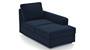 Apollo Sofa Set (Fabric Sofa Material, Regular Sofa Size, Soft Cushion Type, Sectional Sofa Type, Right Aligned Chaise Sofa Component, Sea Port Blue Velvet, Regular Back Type, Regular Back Height) by Urban Ladder - - 178508