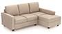 Apollo Sofa Set (Fabric Sofa Material, Compact Sofa Size, Soft Cushion Type, Sectional Sofa Type, Sectional Master Sofa Component, Sandshell Beige, Regular Back Type, Regular Back Height) by Urban Ladder - - 178925