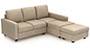 Apollo Sofa Set (Fabric Sofa Material, Compact Sofa Size, Soft Cushion Type, Sectional Sofa Type, Sectional Master Sofa Component, Sandshell Beige, Regular Back Type, Regular Back Height) by Urban Ladder - - 178927