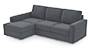 Apollo Sofa Set (Fabric Sofa Material, Regular Sofa Size, Soft Cushion Type, Sectional Sofa Type, Sectional Master Sofa Component, Ash Grey Velvet, Regular Back Type, Regular Back Height) by Urban Ladder - Design 1 - 181427