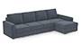 Apollo Sofa Set (Fabric Sofa Material, Regular Sofa Size, Soft Cushion Type, Sectional Sofa Type, Sectional Master Sofa Component, Ash Grey Velvet, Regular Back Type, Regular Back Height) by Urban Ladder - Design 1 - 181441