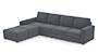 Apollo Sofa Set (Fabric Sofa Material, Regular Sofa Size, Soft Cushion Type, Sectional Sofa Type, Sectional Master Sofa Component, Ash Grey Velvet, Regular Back Type, Regular Back Height) by Urban Ladder - Design 1 - 181444